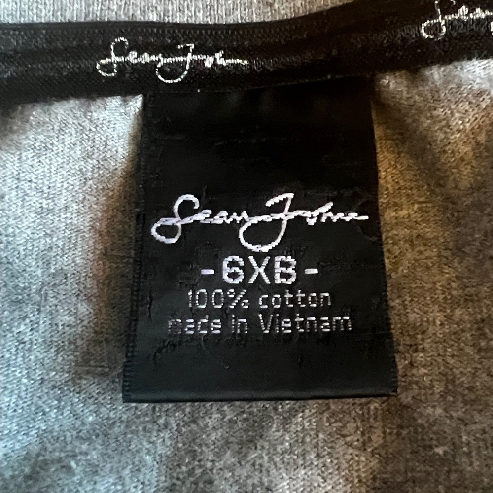 Sean John Heather Gray Tee with Black and Gold Script 6XB - Picture 2 of 3